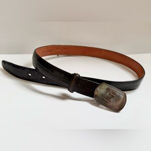 Brighton Vintage Italian Emboss Leather Belt